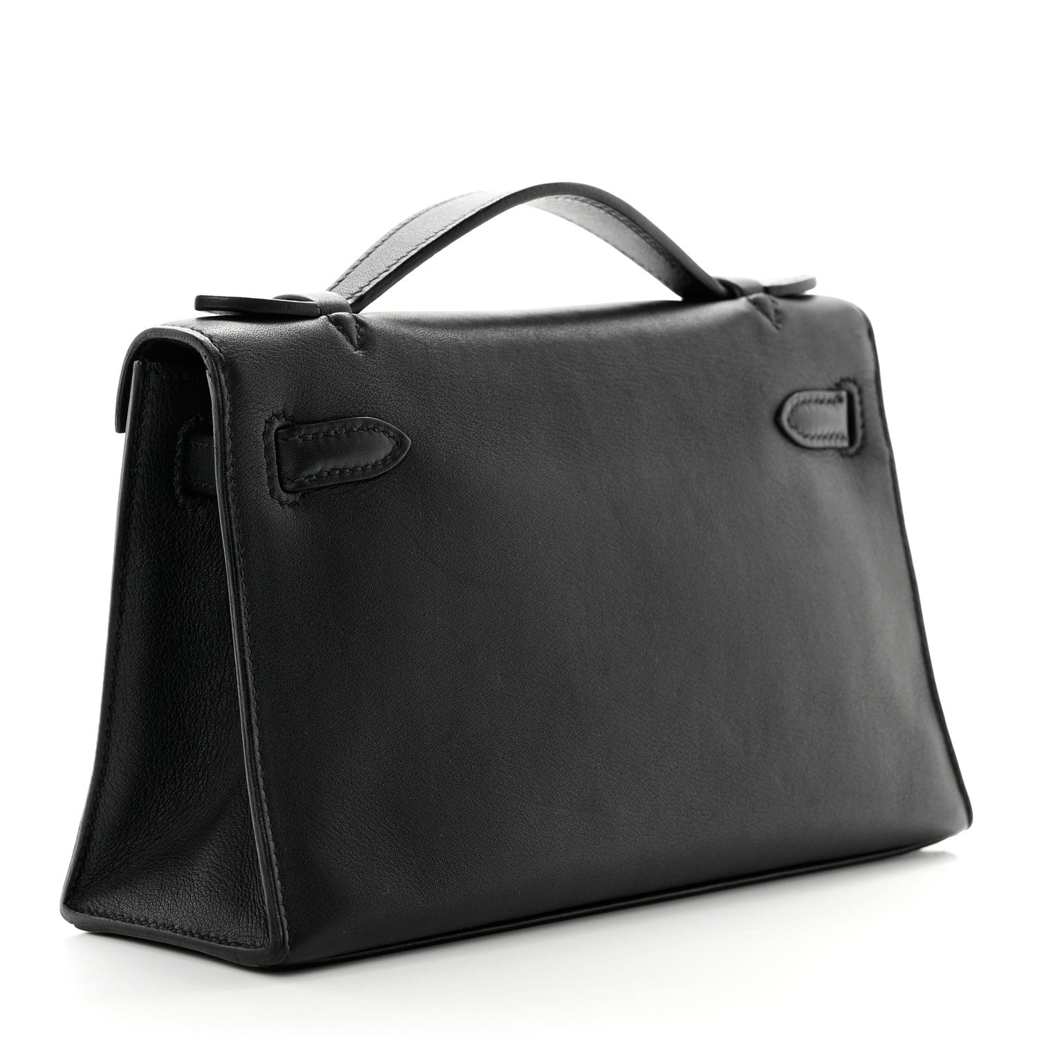 Hermes Swift Kelly Pochette Clutch Black 3 of 12