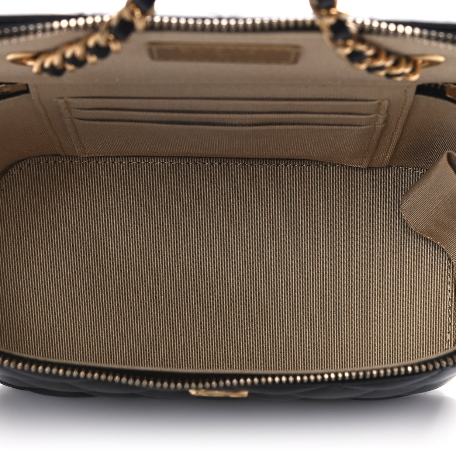 Chanel Lambskin Quilted Pearl Crush Small Vanity Case With Chain Black 5 of 14