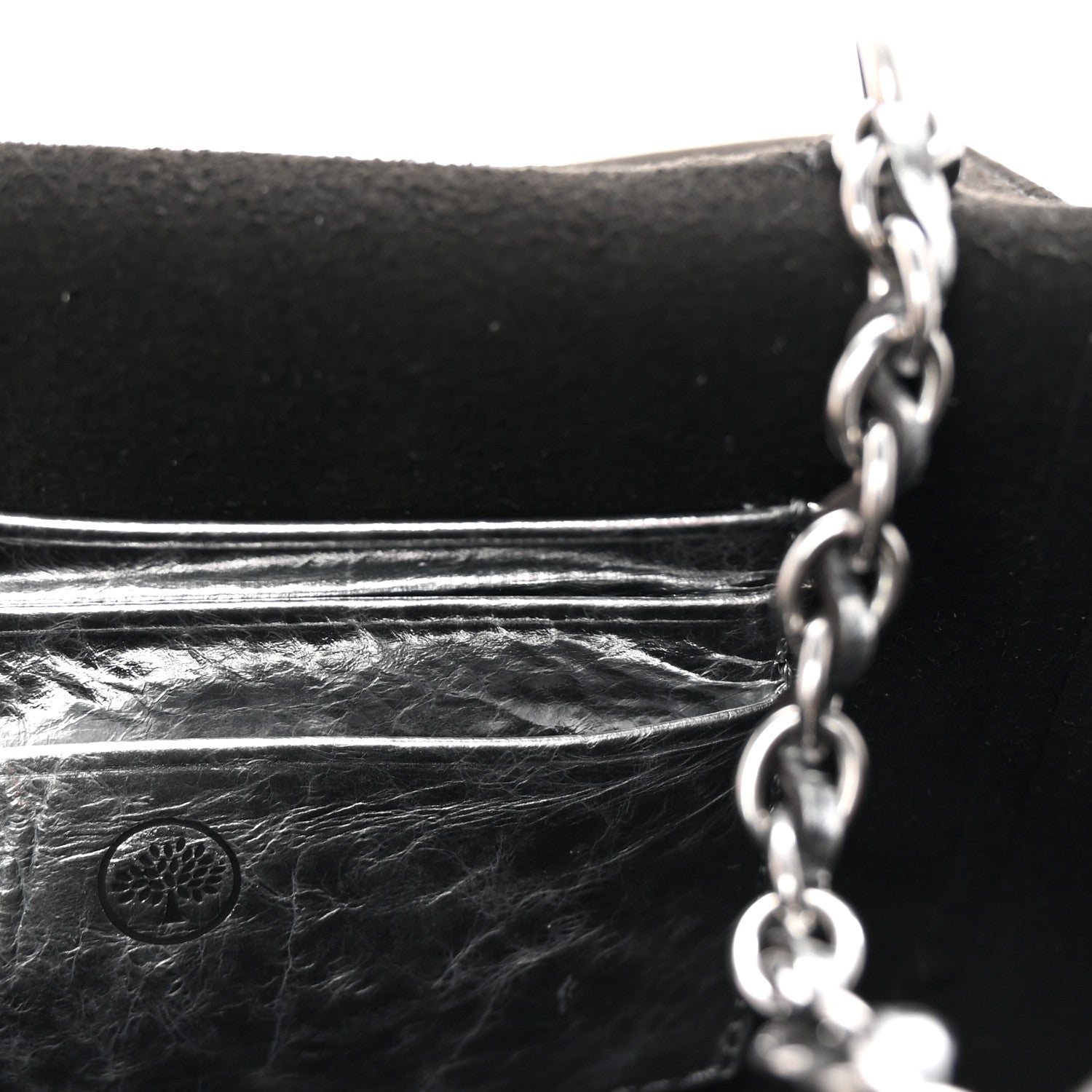 Mulberry Metallic Crinkled Calfskin Mini Lily Silver 5 of 8