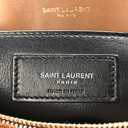 Saint Laurent Suede Calfskin Y Quilted Monogram Small Loulou Chain Satchel Cinnamon 6 of 9