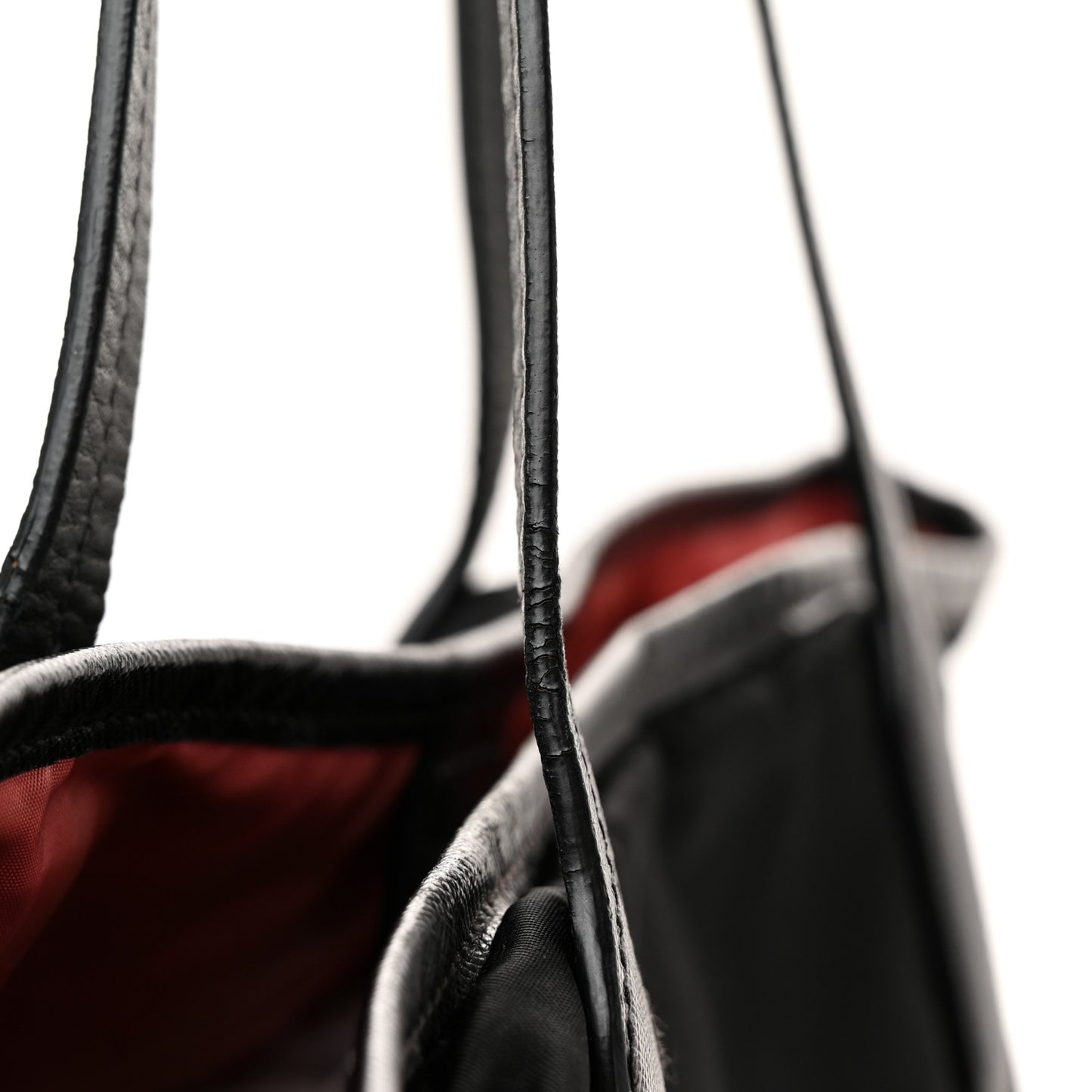 Tessuto Nylon Saffiano Shopping Tote Black