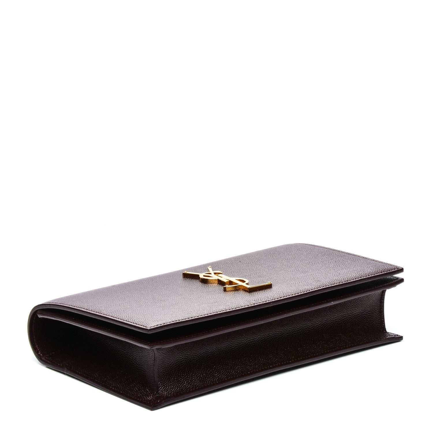 Saint Laurent Grain De Poudre Classic Monogram Clutch Amaranto 4 of 7