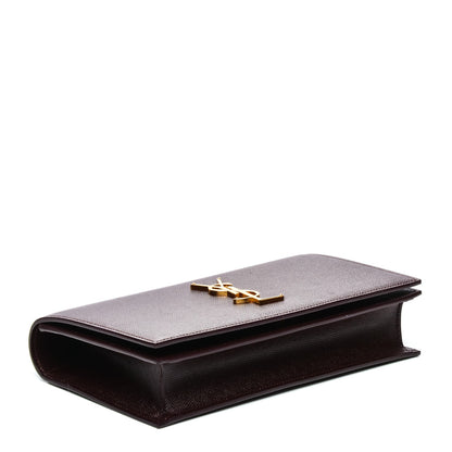 Saint Laurent Grain De Poudre Classic Monogram Clutch Amaranto 4 of 7