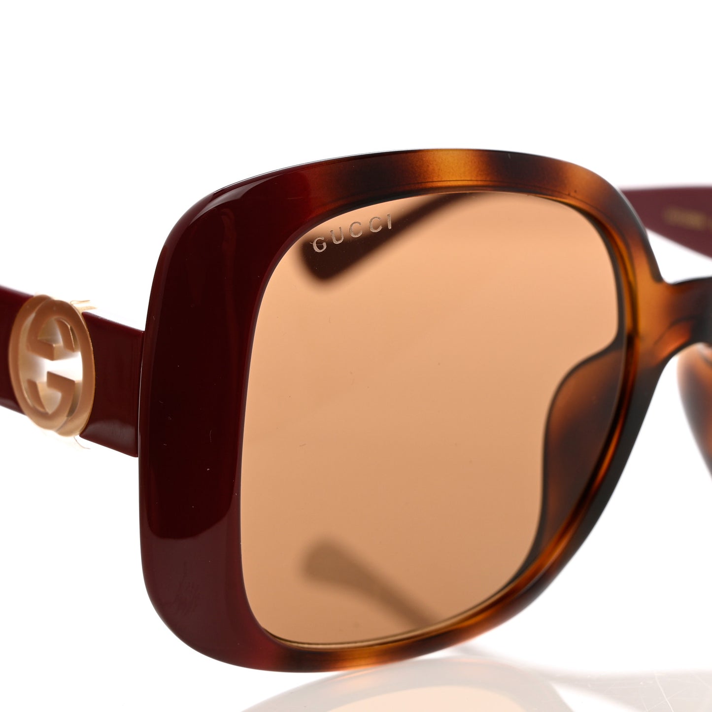 Acetate Square Frame Chain Sunglasses GG1029SA