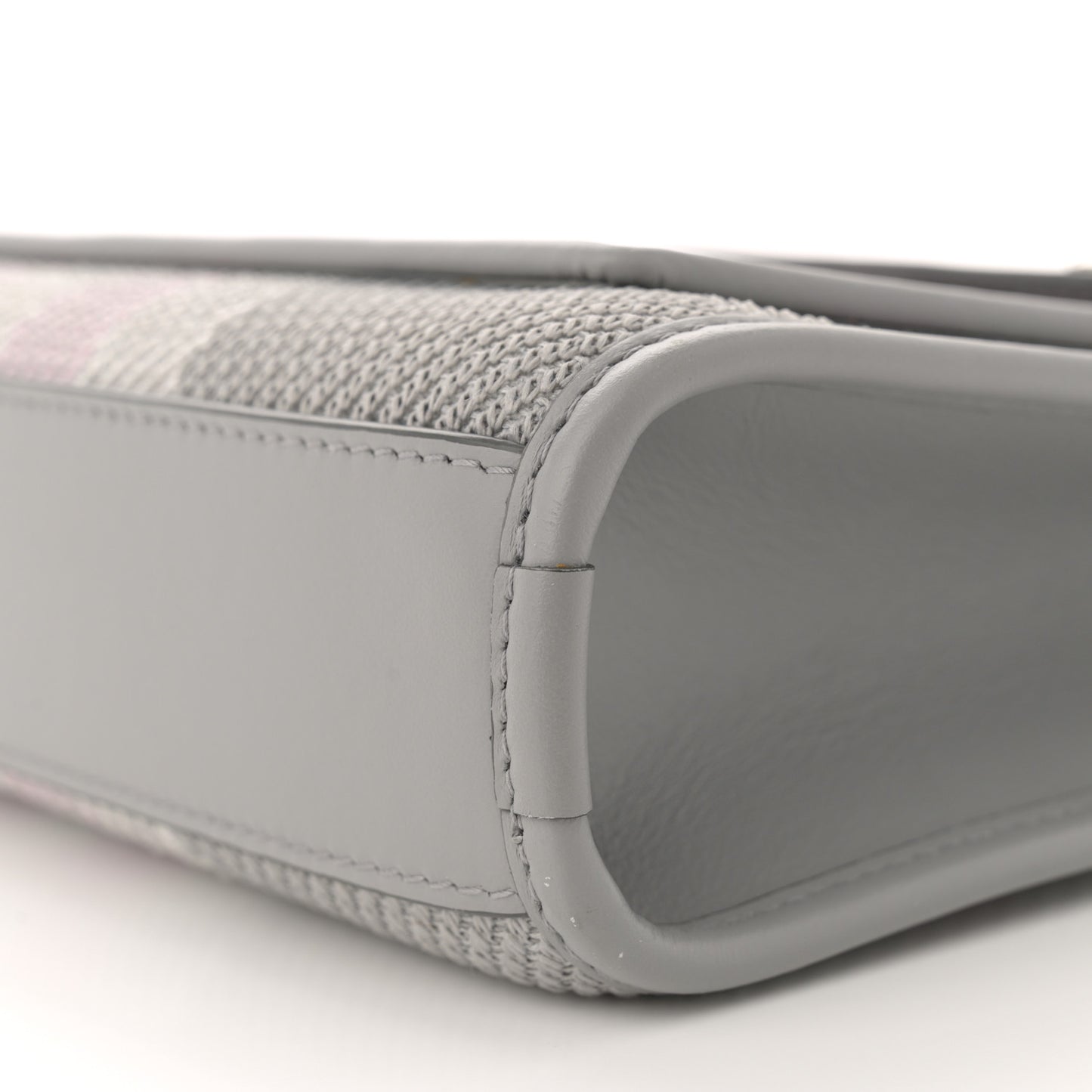 Calfskin Check Mini Pocket Bag Grey