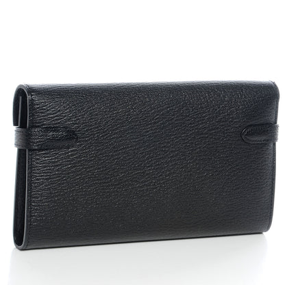 Hermes Chevre Kelly Longue Wallet Black 3 of 9