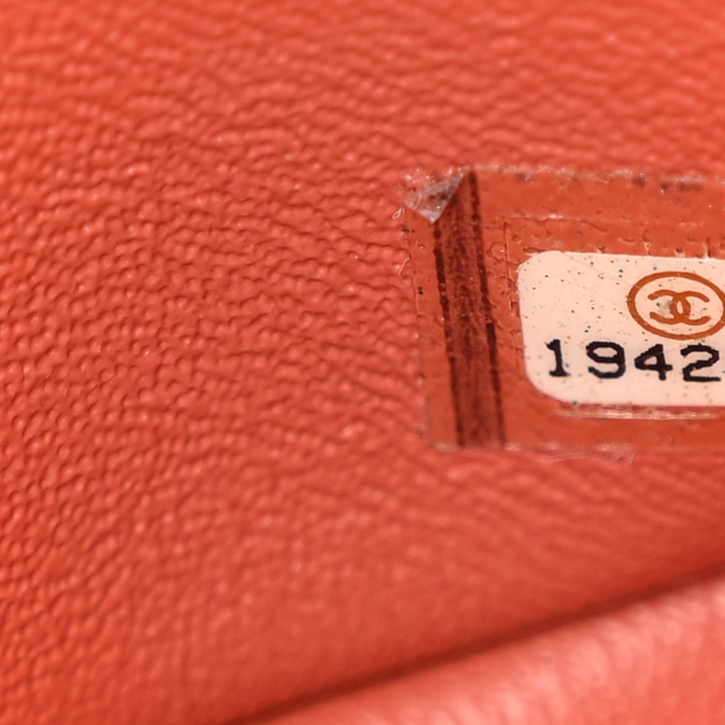 Lambskin Quilted Jumbo Double Flap Orange