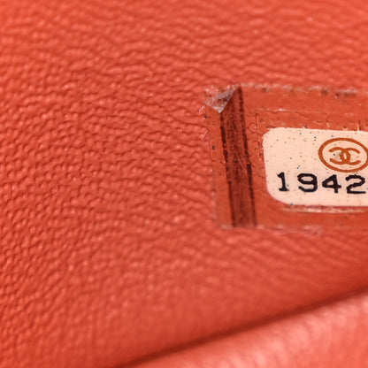 Chanel Lambskin Quilted Jumbo Double Flap Orange 7 of 11