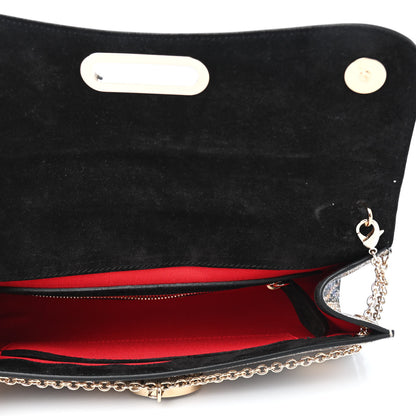 Christian Louboutin Metallic Gloss Glitter Sirene Riviera Clutch Gold 4 of 4