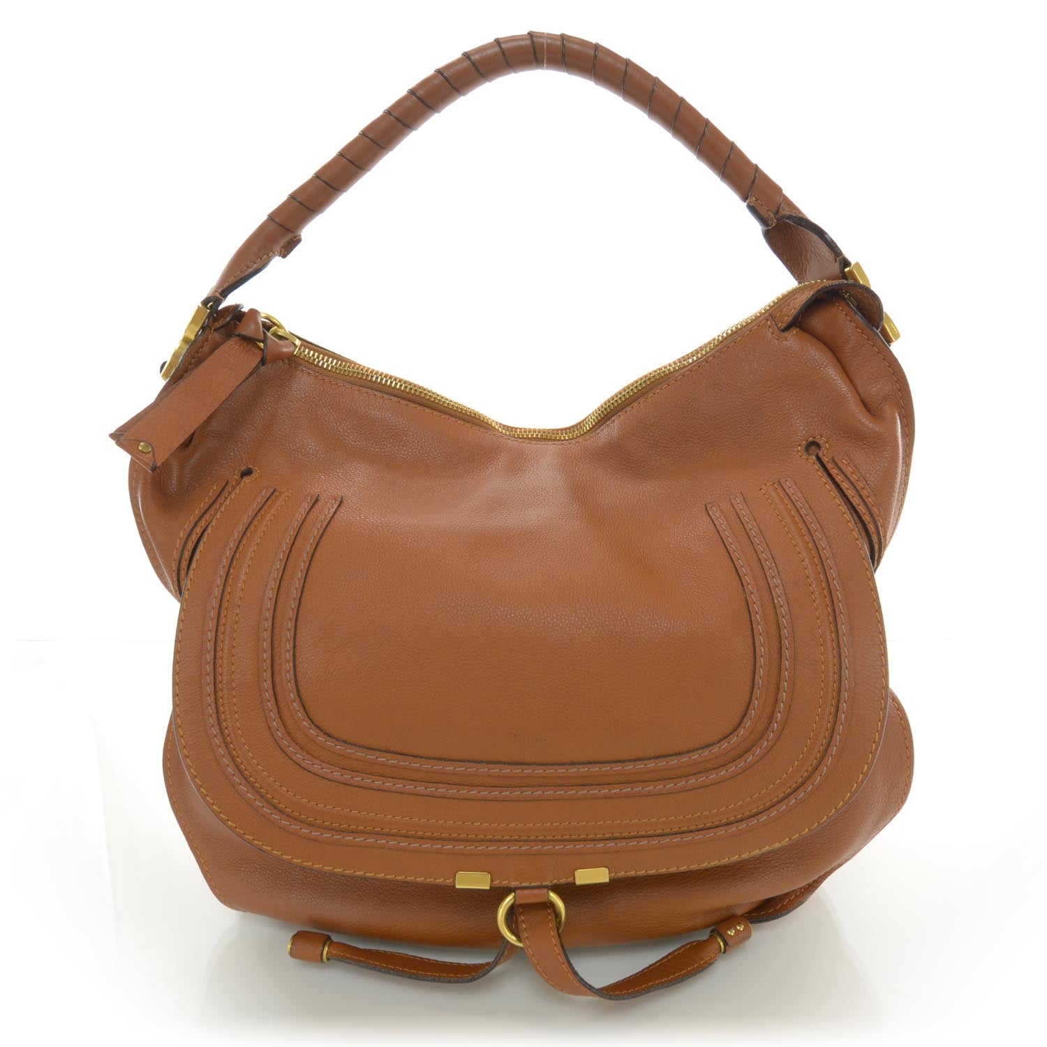 Chloe Leather Large Marcie Hobo Tan 1 of 9