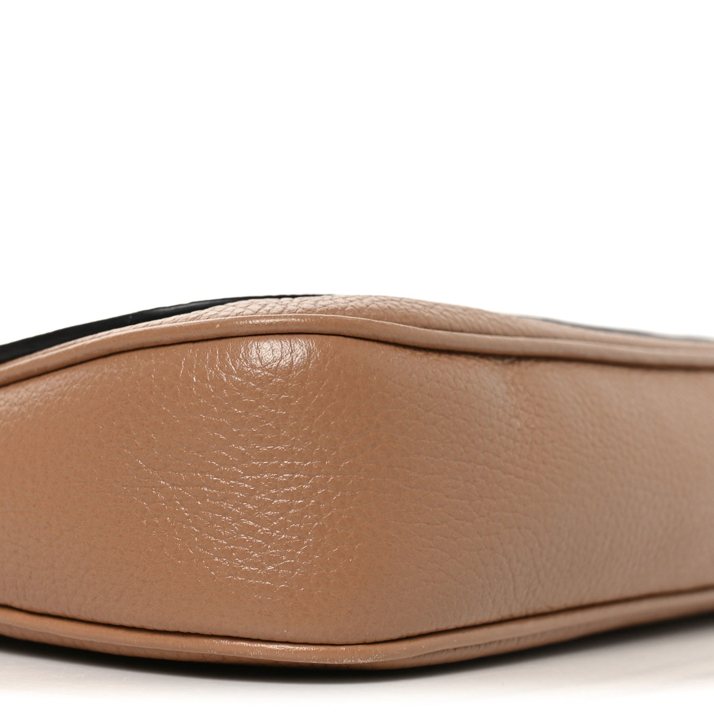 Pebbled Calfskin Medium Soho Flap Crossbody Camelia