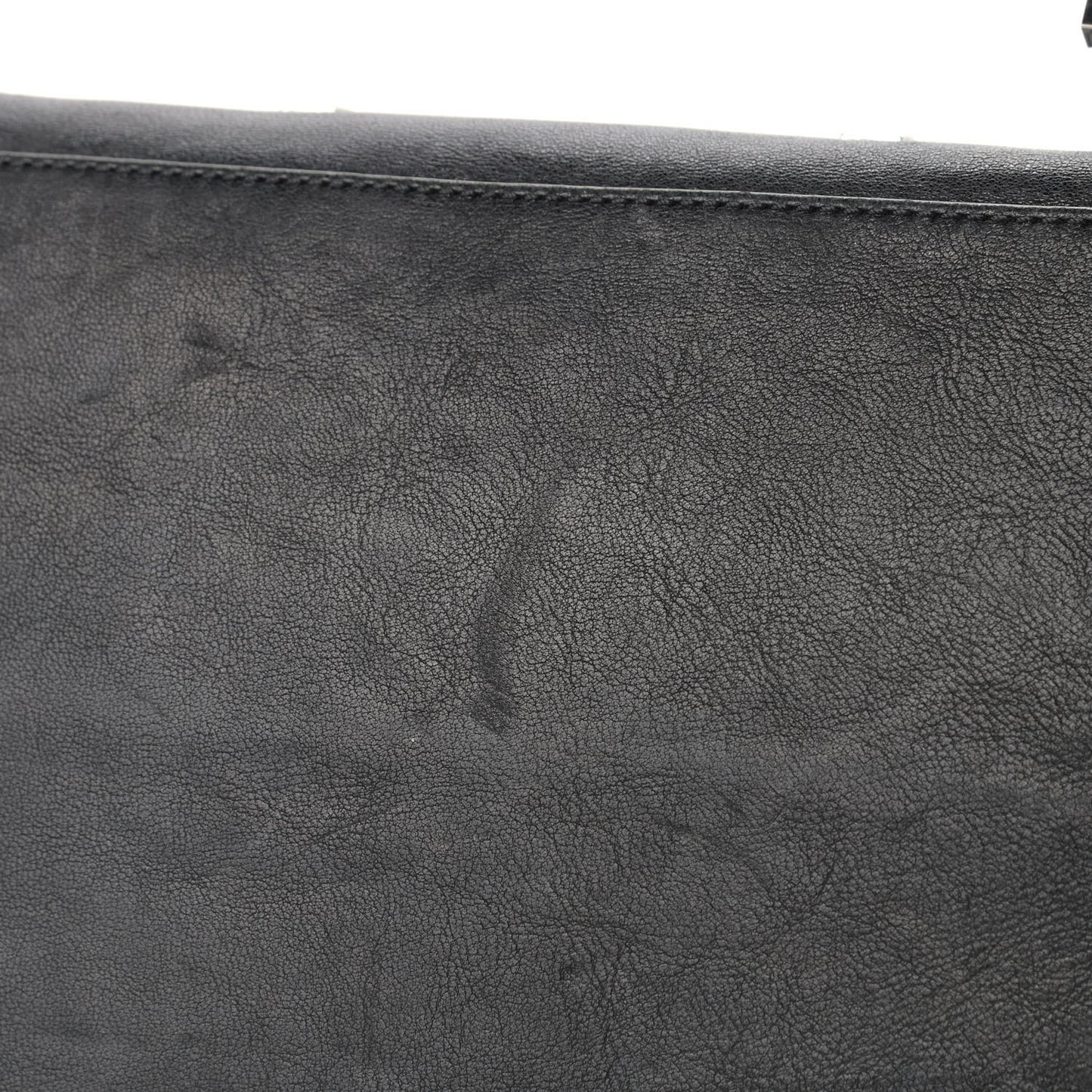 Calfskin Studded Tote Black