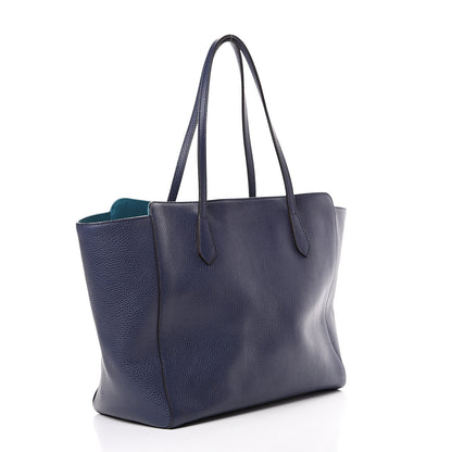 Gucci Dollar Calfskin Medium Swing Tote Marine Deep Cobalt 2 of 8