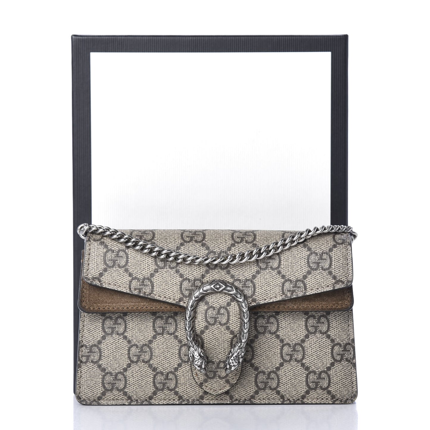 GG Supreme Monogram Super Mini Dionysus Shoulder Bag Taupe