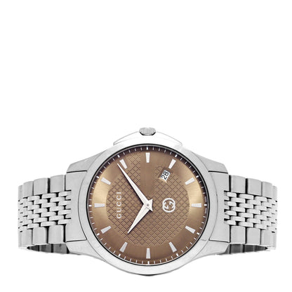 Gucci Stainless Steel 40mm G-Timeless Quartz Watch Brown 2 of 4
