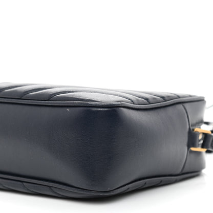 Saint Laurent Calfskin Matelasse Monogram Lou Camera Bag Navy 10 of 11
