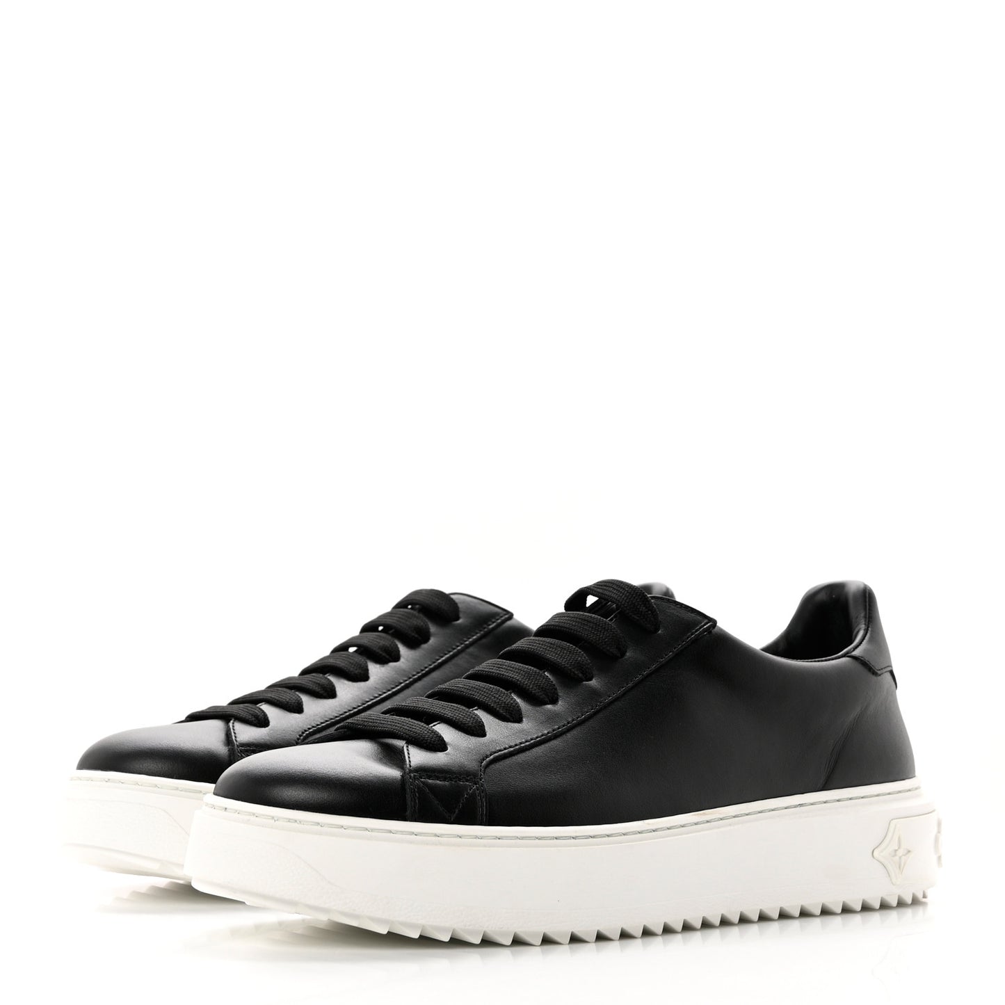 Calfskin Time Out Sneakers 41.5 Black