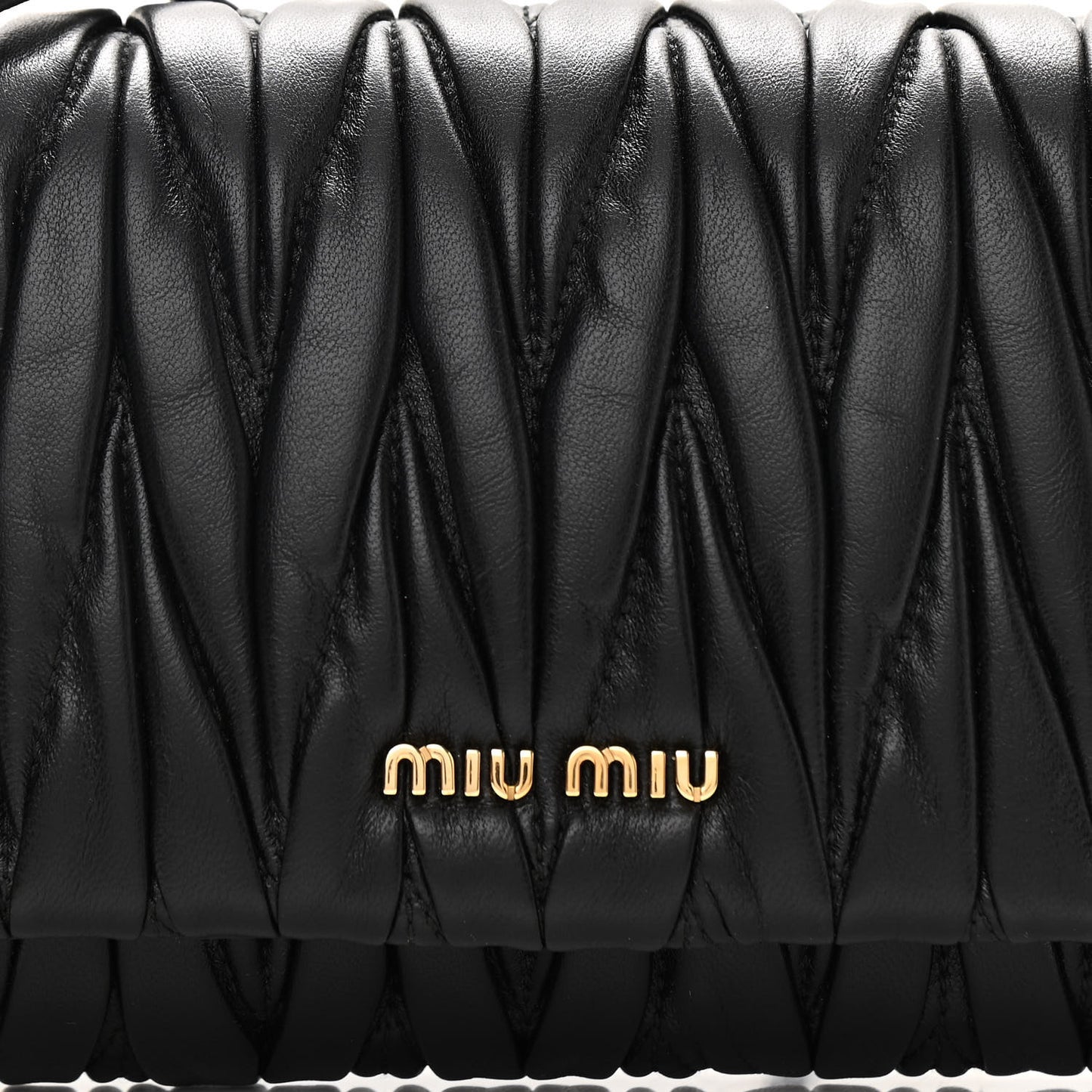 Nappa Matelasse Flap Clutch Black