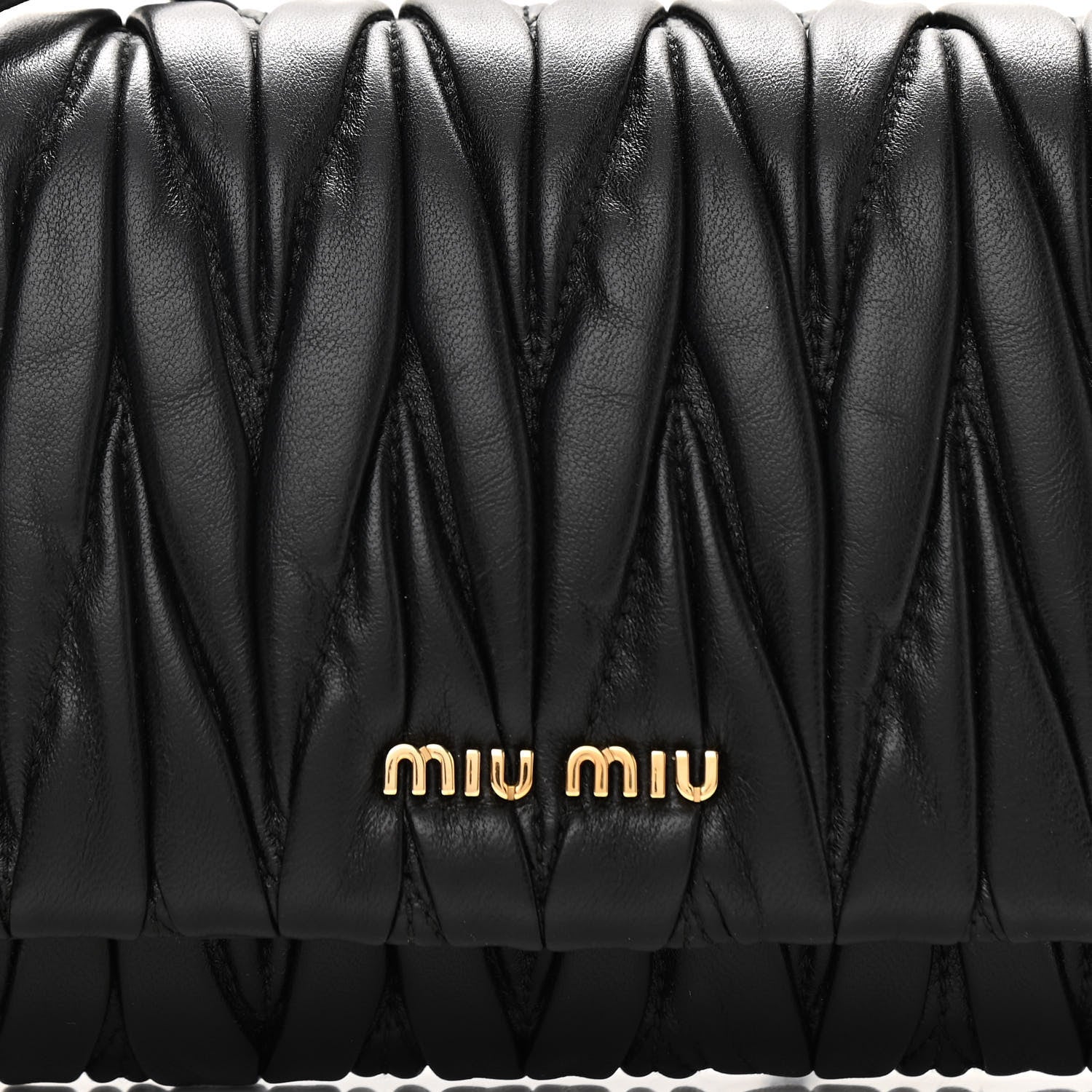 Miu Miu Nappa Matelasse Flap Clutch Black 7 of 9