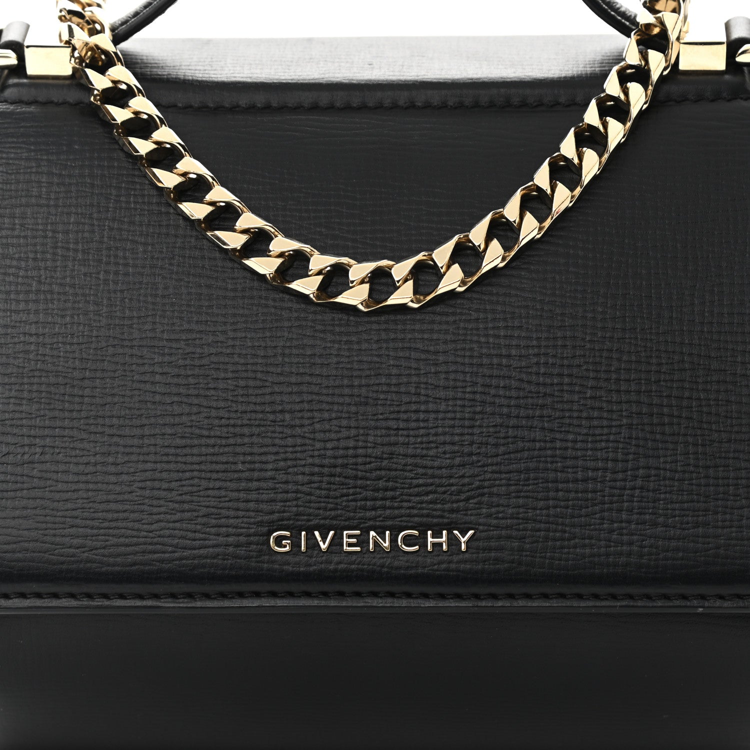 Givenchy Textured Calfskin Mini Pandora Box Chain Crossbody Bag Black 8 of 11