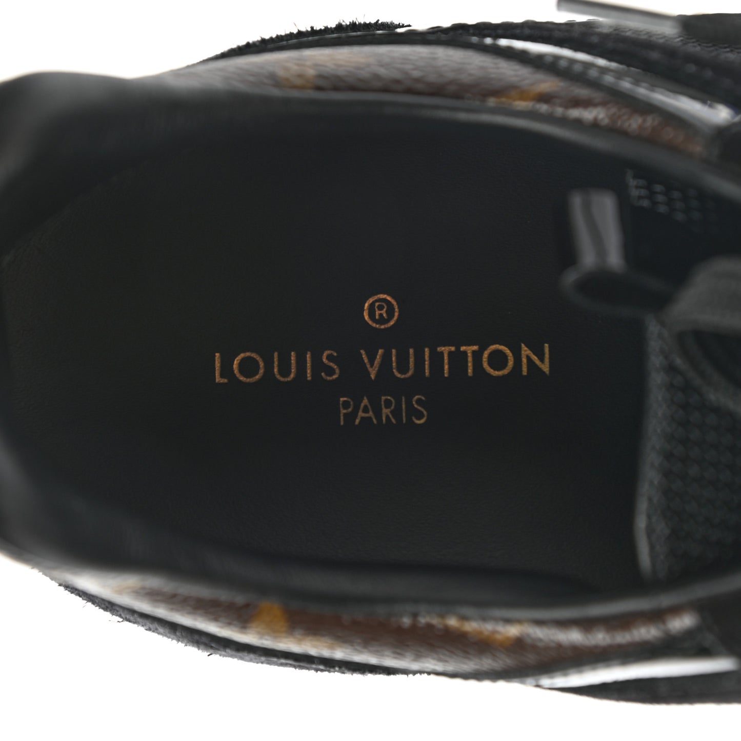Suede Monogram Run Away Sneakers 41 Black