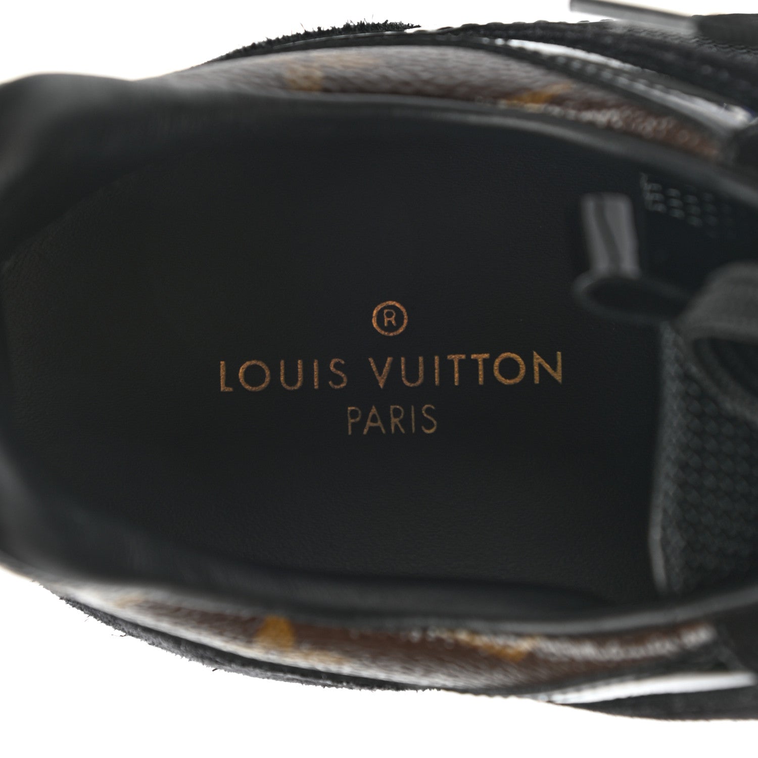Louis Vuitton Suede Monogram Run Away Sneakers 41 Black 7 of 8