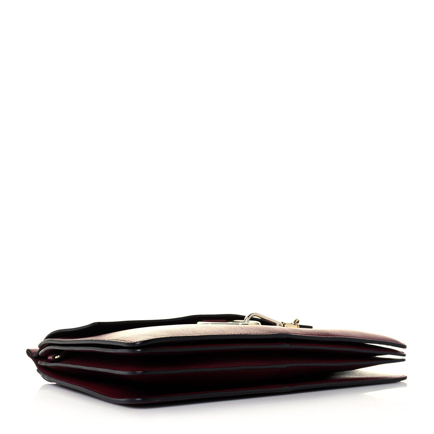 Calfskin Medium Faye Shoulder Bag Sienna Red