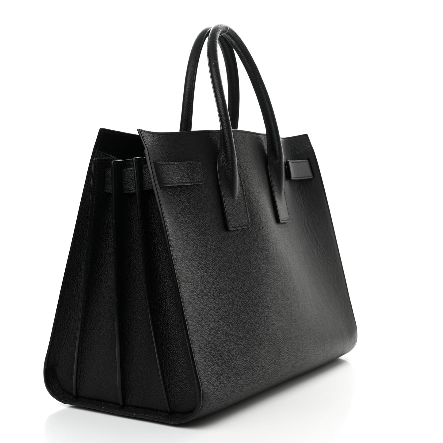Grained Calfskin Large Sac De Jour Carryall Black