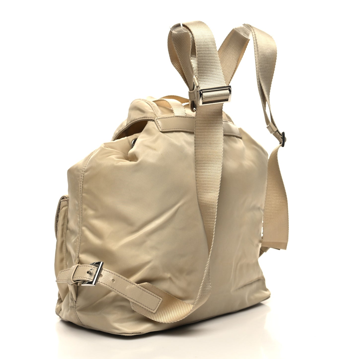 Nylon Saffiano Medium Backpack Deserto