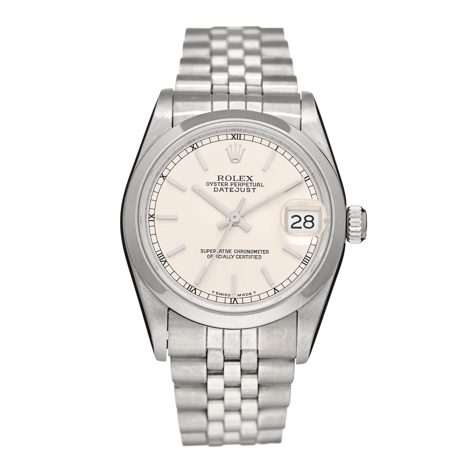 Rolex Stainless Steel 31mm Oyster Perpetual Datejust Watch Silver 68240 1 of 5