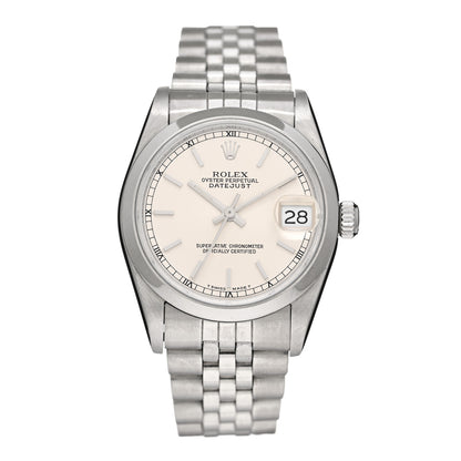 Rolex Stainless Steel 31mm Oyster Perpetual Datejust Watch Silver 68240 1 of 5
