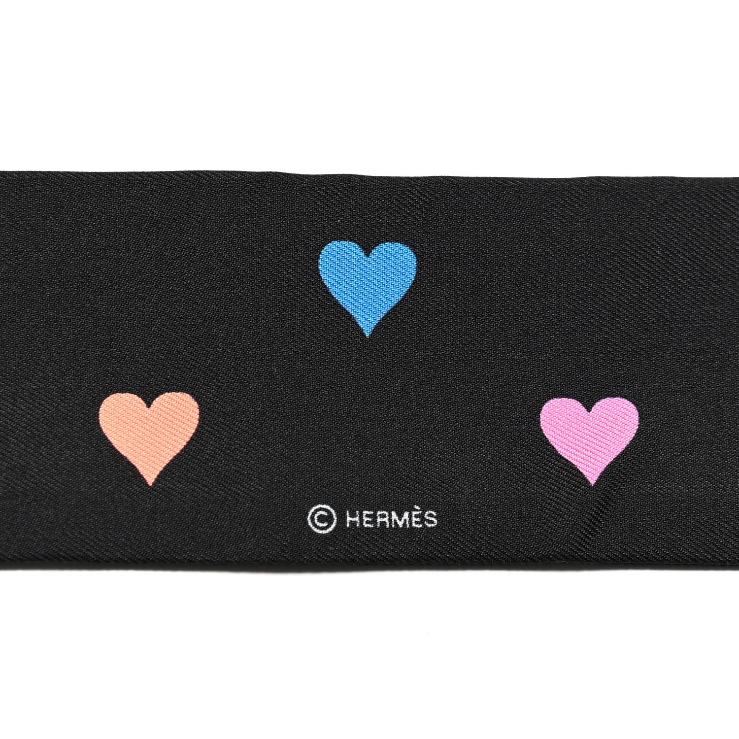 Hermes Silk Tea Time Twilly Black Rouge Multicolor 3 of 4