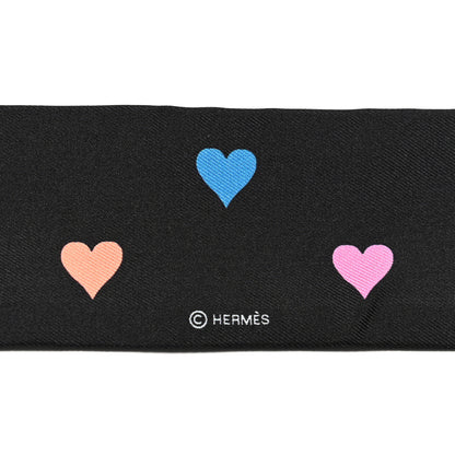Hermes Silk Tea Time Twilly Black Rouge Multicolor 3 of 4