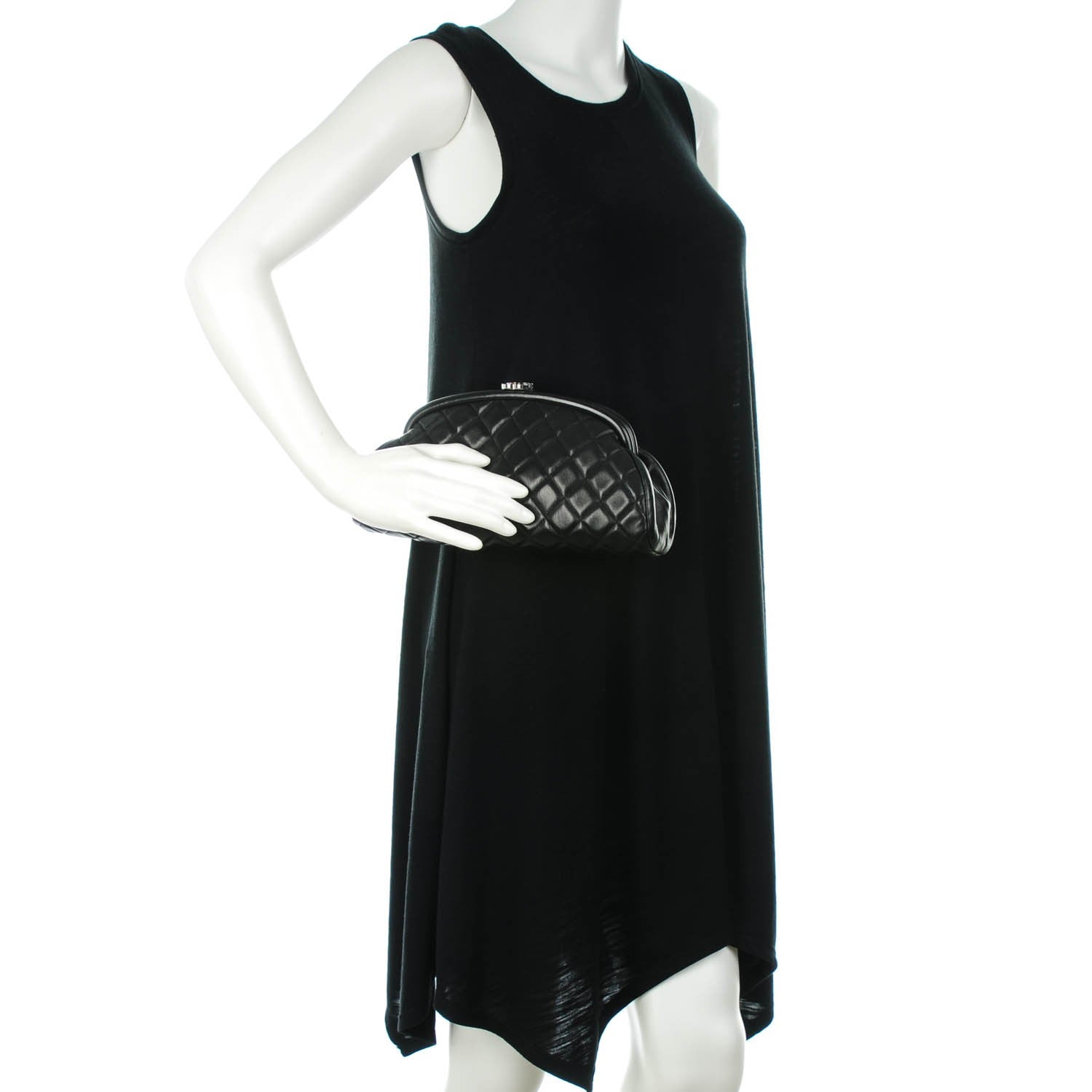 Chanel Lambskin Quilted Timeless Clutch Black 2 of 7