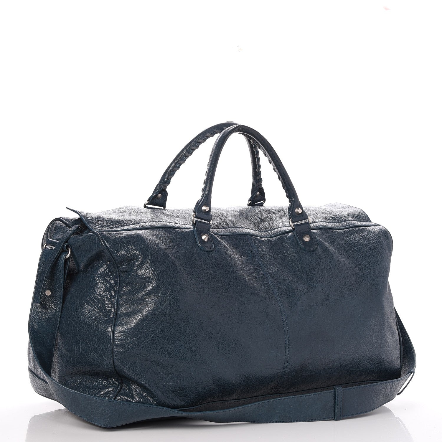 Balenciaga Agneau Classic Silver Hardware S Squash Boston Bleu Obscur 3 of 9