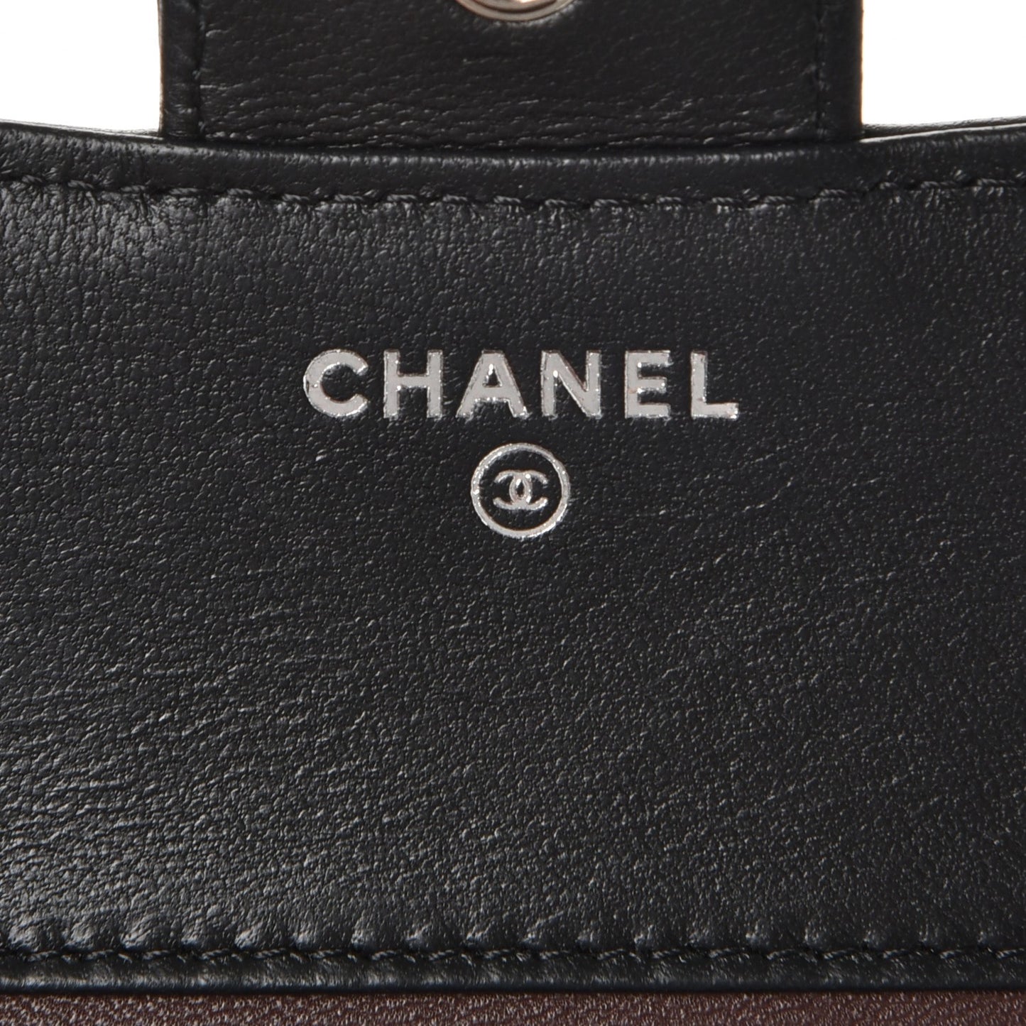 Lambskin Quilted Small Compact Wallet Black