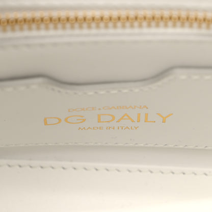 Dolce & Gabbana Calfskin Small DG Daily Shopper Tote White 6 of 9
