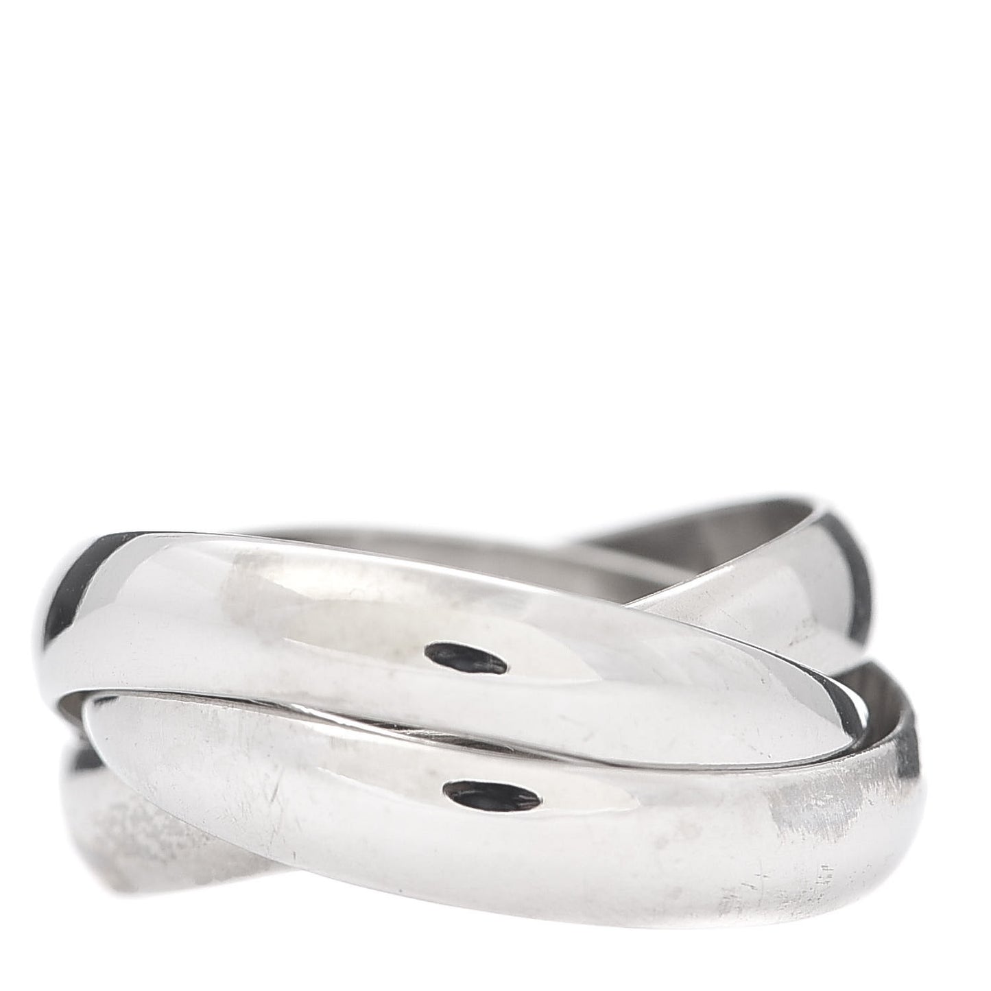 18K White Gold Classic Trinity Ring 46 3.75