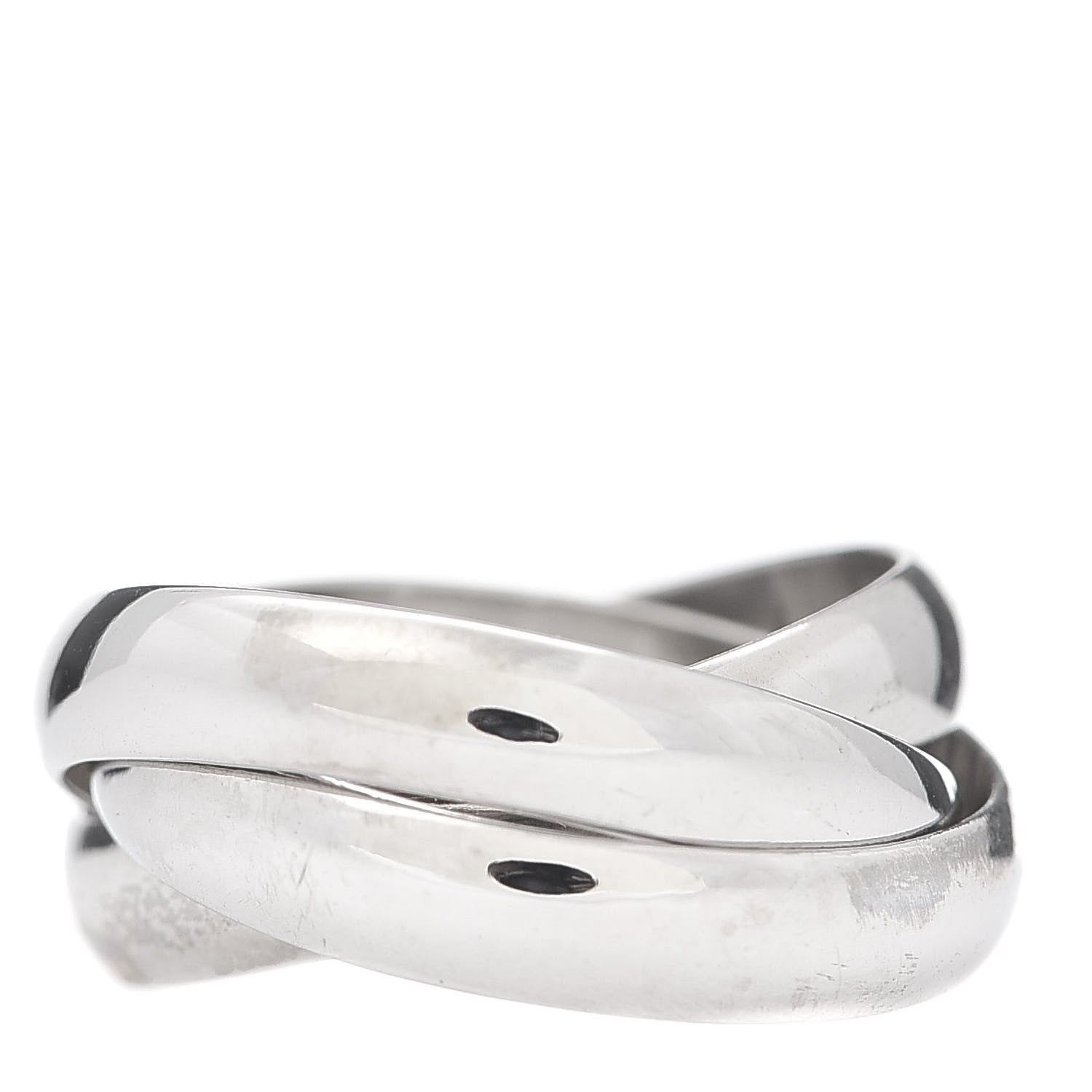 Cartier 18K White Gold Classic Trinity Ring 46 3.75 1 of 7