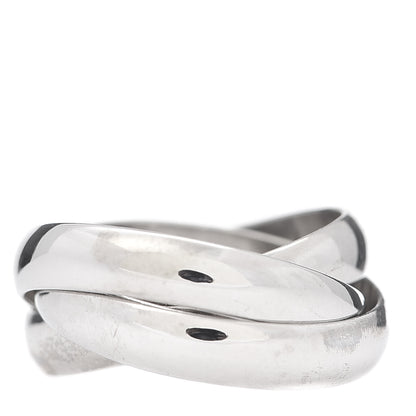 Cartier 18K White Gold Classic Trinity Ring 46 3.75 1 of 7