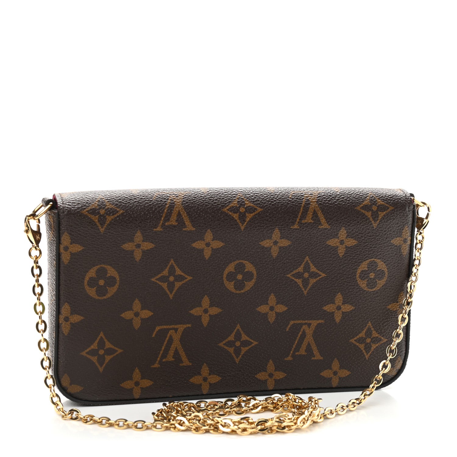 Louis Vuitton Monogram Pochette Felicie Chain Wallet Fuchsia 3 of 10