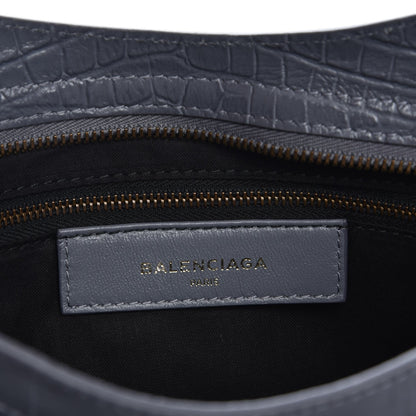 Balenciaga Calfskin Crocodile Embossed Classic Hardware City Gris Beton 7 of 8