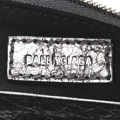 Balenciaga Metallic Agneau Arena Le Cagole Purse With Chain Mini Silver 6 of 11