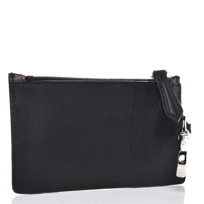 Fendi Vitello Century Bi-Color FF 1974 Embossed Coin Purse Maya Black 3 of 8