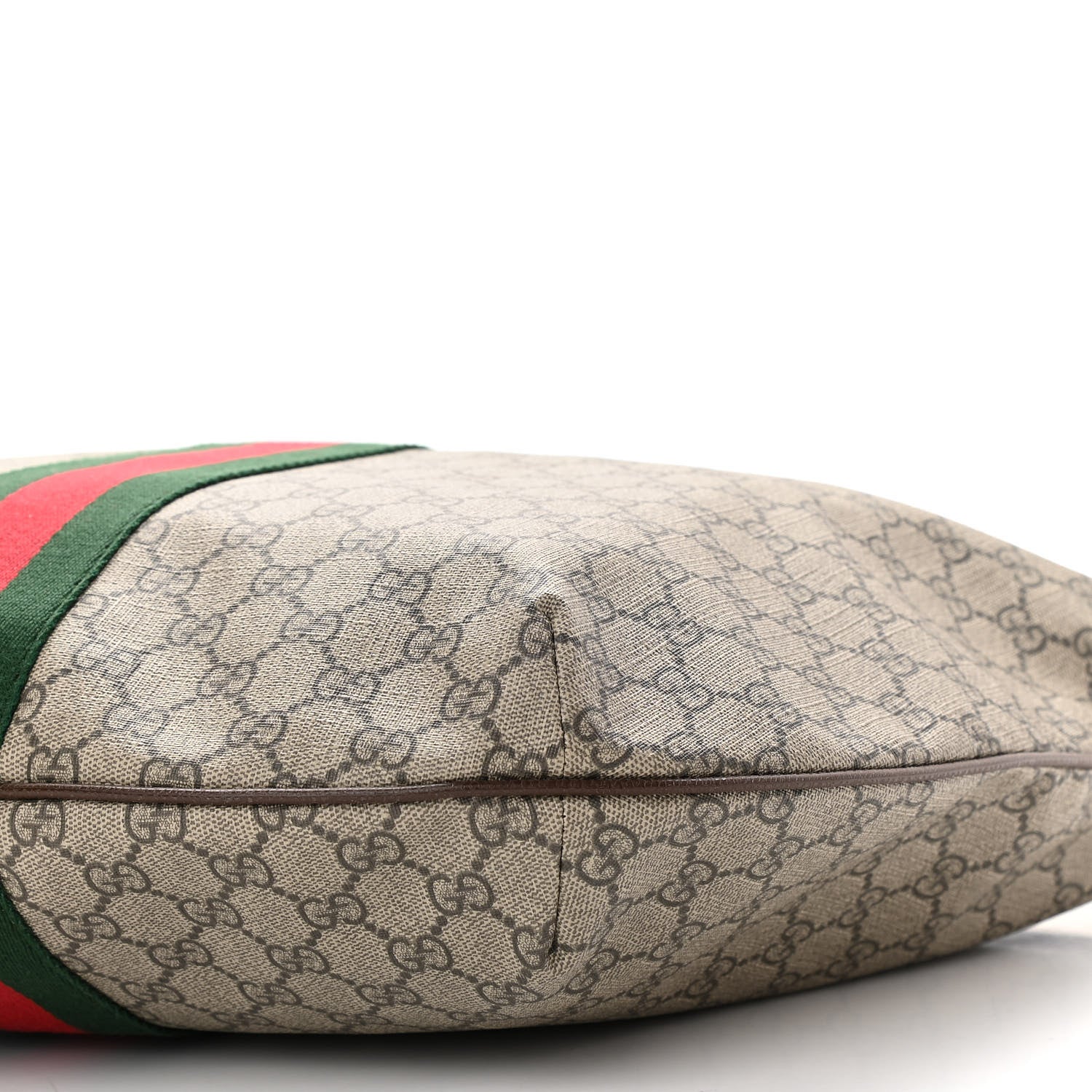 Gucci GG Supreme Monogram Web Ophidia Half Moon Hobo Brown 10 of 10