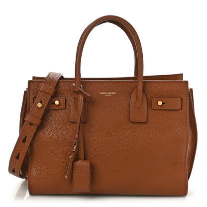 Saint Laurent Grained Calfskin Baby Sac De Jour Supple Canyon 2 of 11