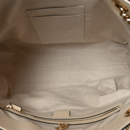Gucci Pebbled Calfskin Medium Soho Chain Shoulder Bag Off White 5 of 10