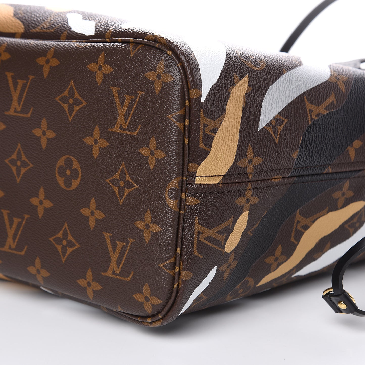 X LOL Monogram Neverfull MM Gold Silver