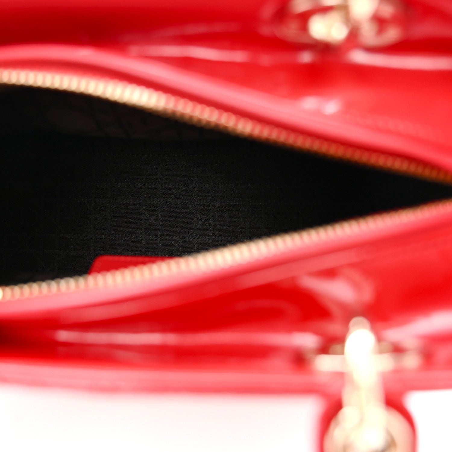 Christian Dior Patent Cannage Medium Lady Dior Red 5 of 10