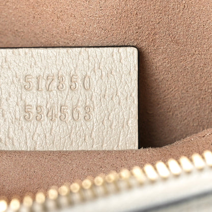 Gucci GG Supreme Monogram Textured Calfskin Web Mini Ophidia Shoulder Bag Beige Ebony Mystic White 7 of 9